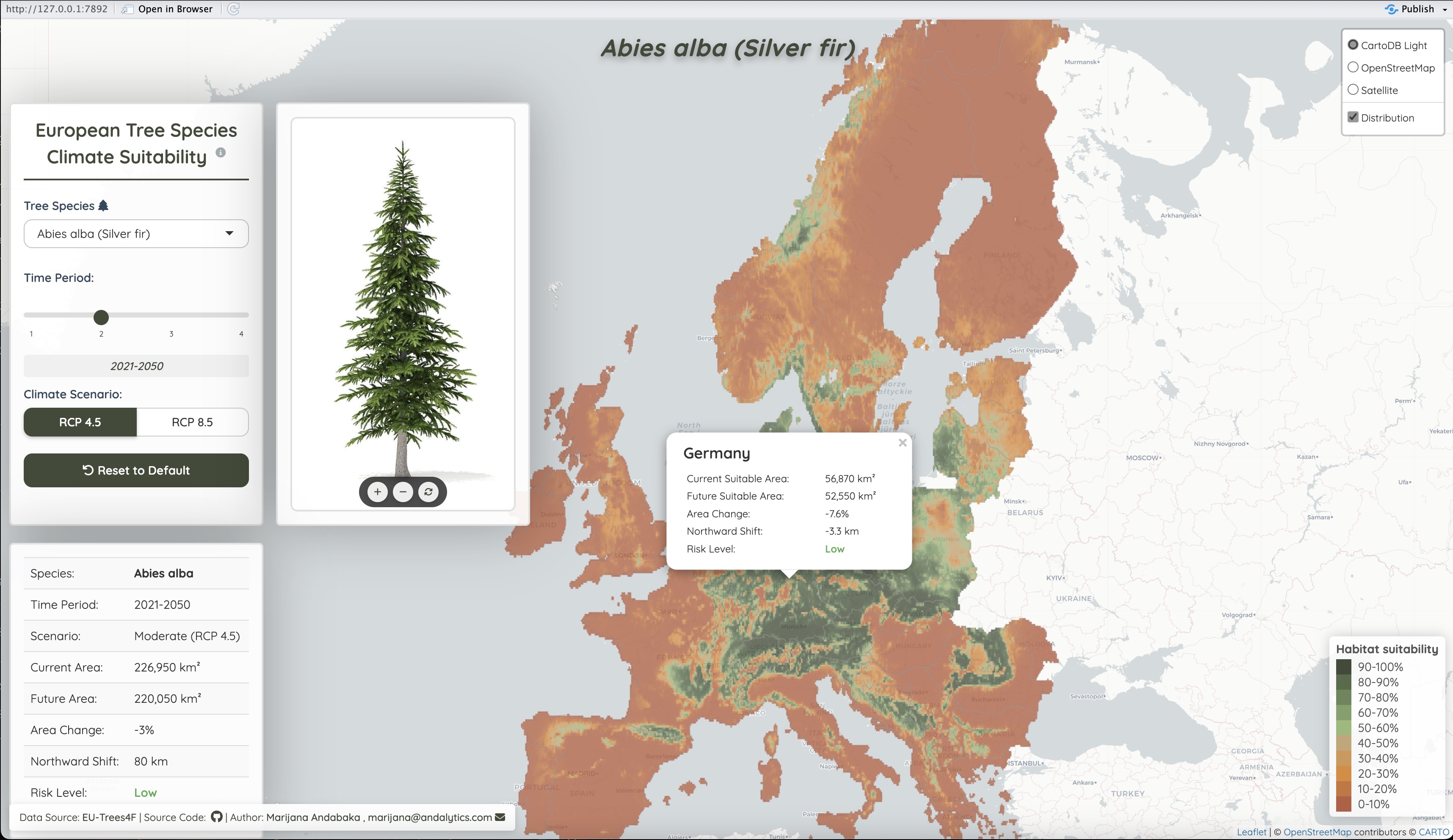Interactive Climate Analysis for European Forests: Building Decision-Support Tools with EU-Trees4F Dataset