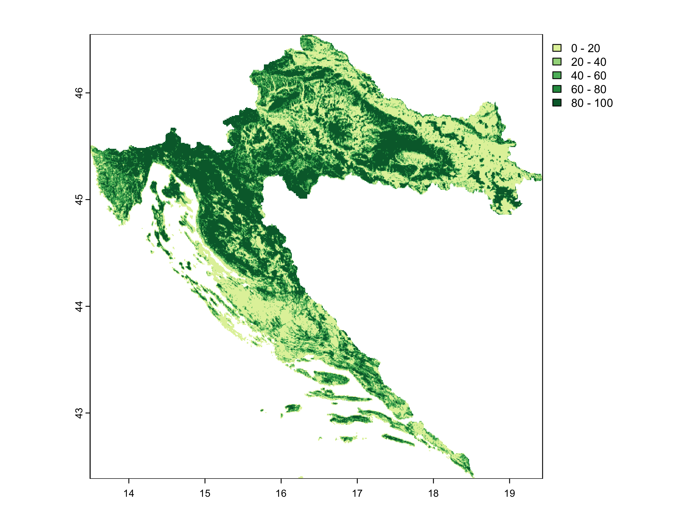 Tree Cover % (2020)