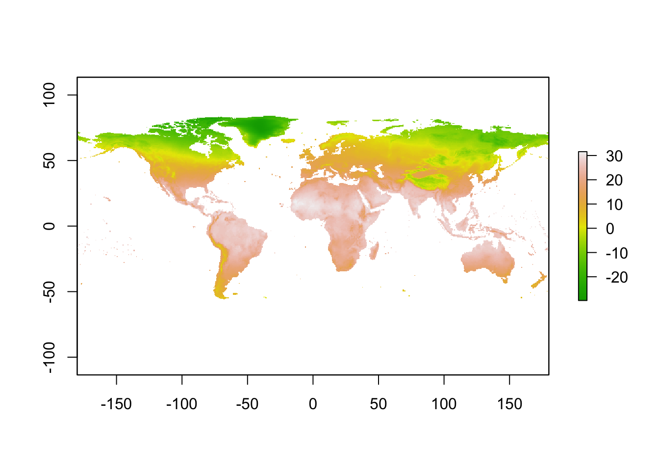 Mean temperature 2020